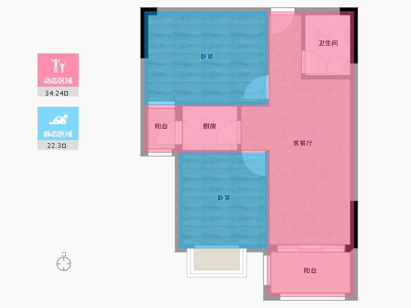 广东省-惠州市-海伦堡海伦虹-50.69-户型库-动静分区