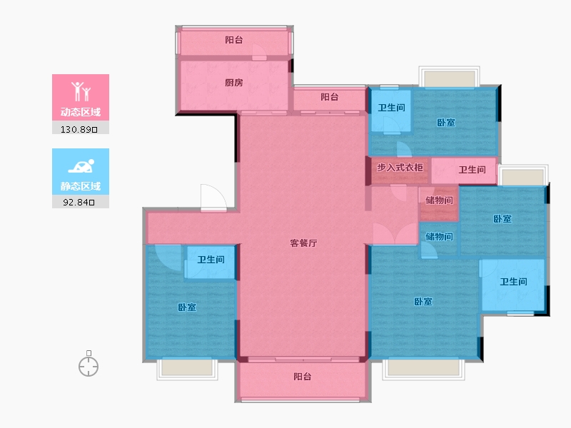 广东省-广州市-御湖山-205.16-户型库-动静分区