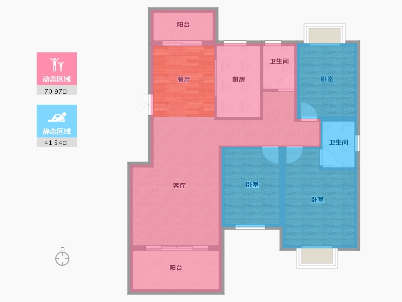 湖南省-衡阳市-楚江大厦-101.22-户型库-动静分区