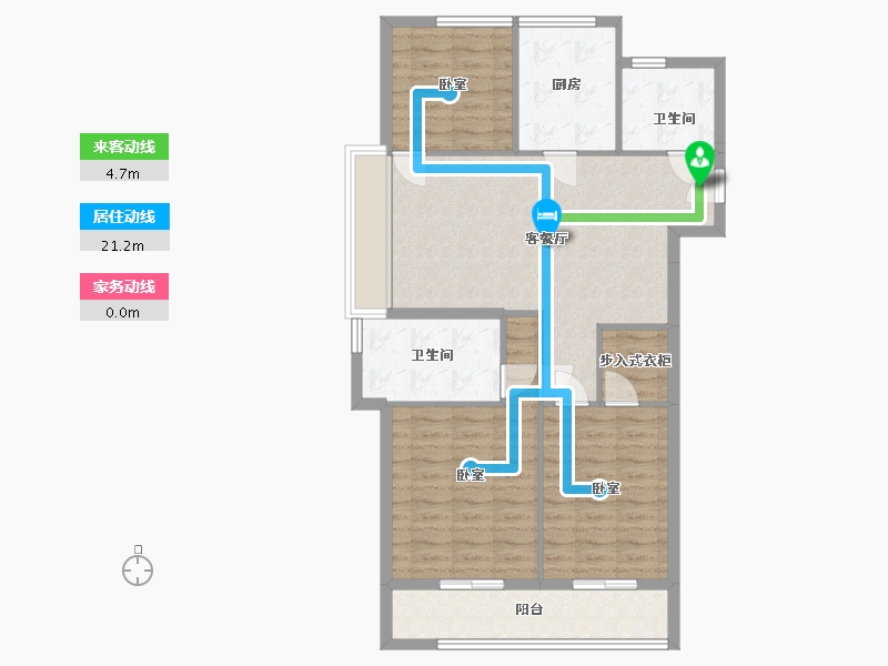 浙江省-舟山市-绿城沁润公寓-92.01-户型库-动静线