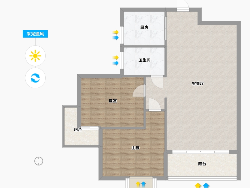 湖北省-武汉市-光谷东郡-88.07-户型库-采光通风