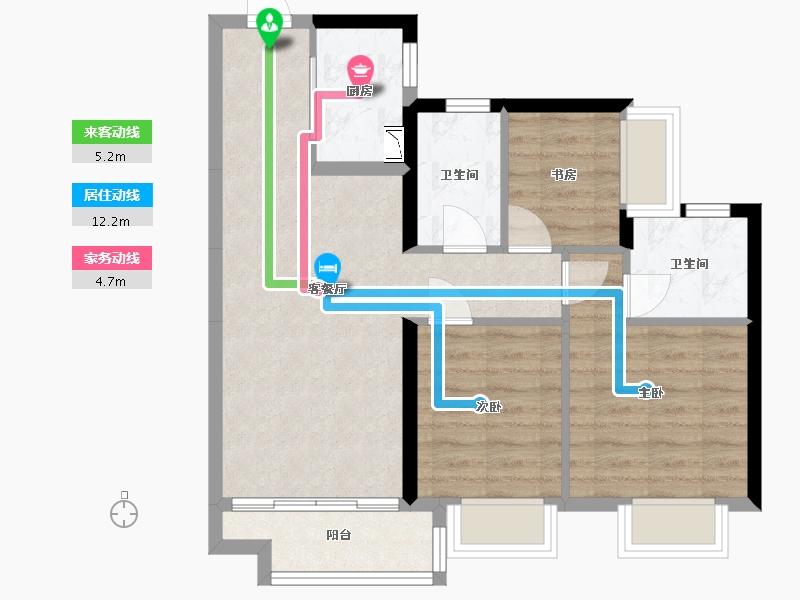 广东省-广州市-融创岚樾臺-67.08-户型库-动静线