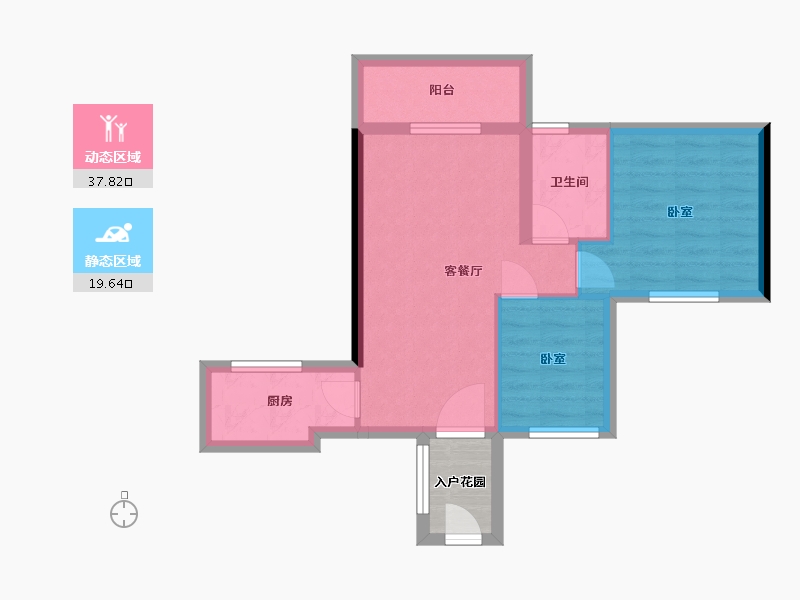 陕西省-西安市-西安深国投中心-53.96-户型库-动静分区