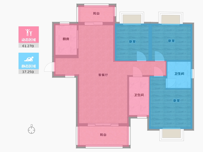 湖南省-邵阳市-毅丰状元府-88.55-户型库-动静分区