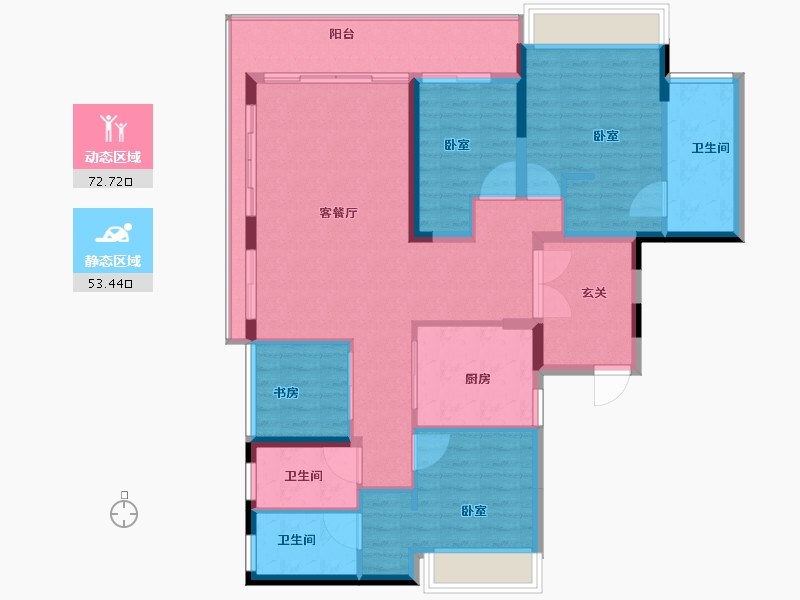 广东省-广州市-佳兆业悦江府-114.00-户型库-动静分区