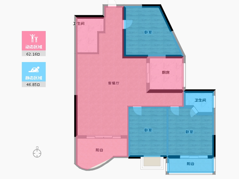 湖北省-武汉市-光谷东郡-98.30-户型库-动静分区