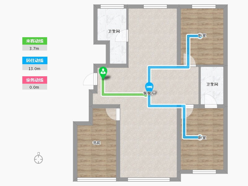 吉林省-长春市-万龙建阳府-85.73-户型库-动静线