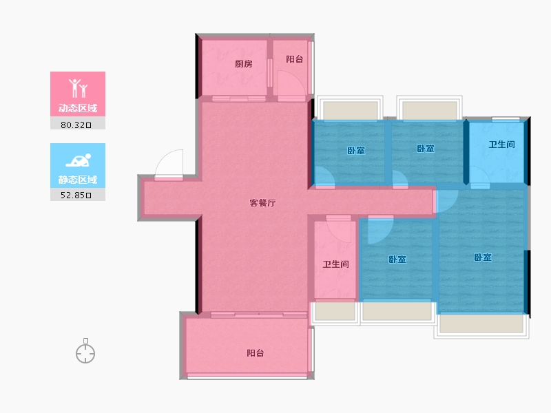 广东省-湛江市-奥园悦时代-119.00-户型库-动静分区