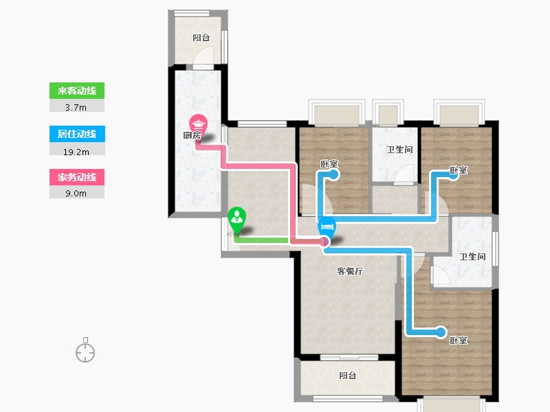 湖北省-武汉市-君荟天地-106.00-户型库-动静线