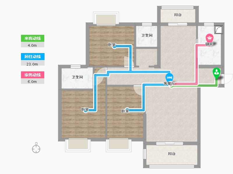 湖北省-孝感市-汉川公园新城二期-100.37-户型库-动静线