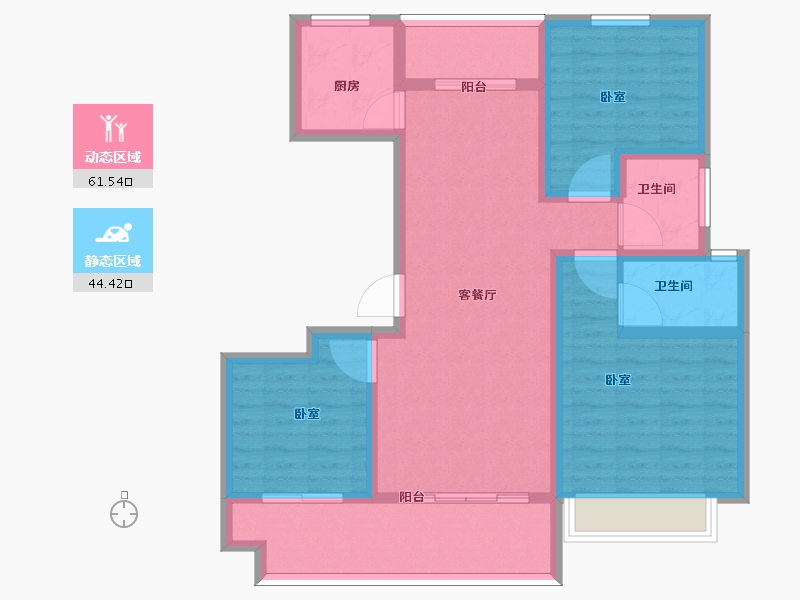 河南省-周口市-法姬娜·滨湖国际-94.01-户型库-动静分区