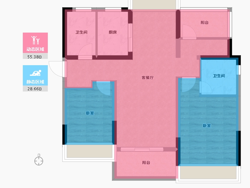 广东省-珠海市-广银大都会-74.30-户型库-动静分区