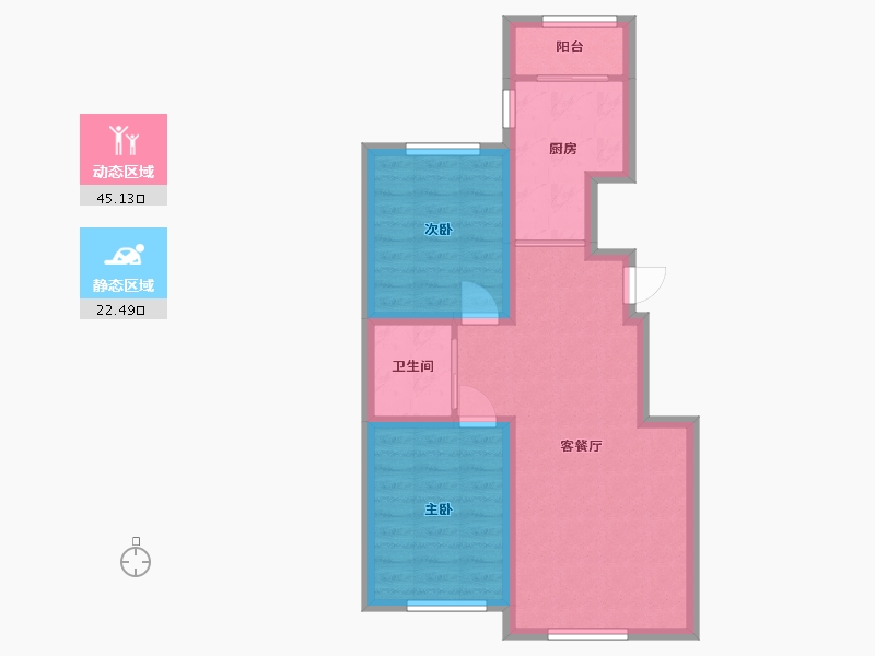 吉林省-长春市-恒泰郡城-60.02-户型库-动静分区