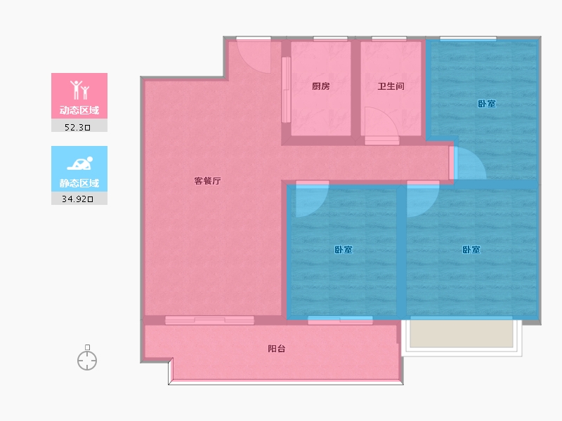 河南省-周口市-法姬娜·滨湖国际-78.99-户型库-动静分区