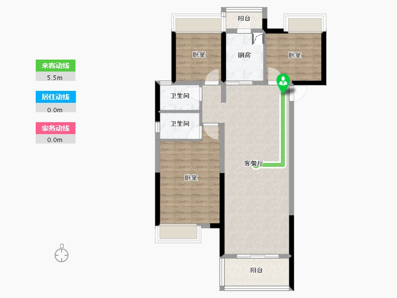 湖北省-荆州市-奥园学府里-89.99-户型库-动静线