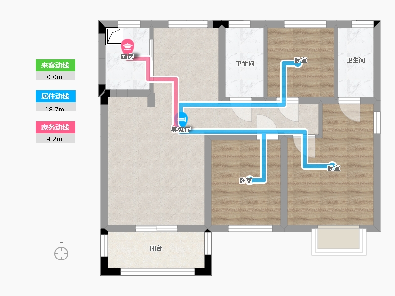 湖北省-孝感市-应城爱漫时光-69.21-户型库-动静线