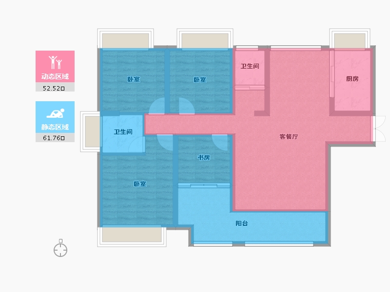 湖南省-常德市-汉寿欢乐城公园世家-102.26-户型库-动静分区