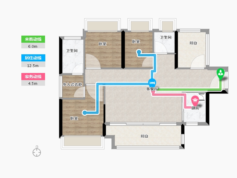 广东省-广州市-新城招商誉府-90.00-户型库-动静线