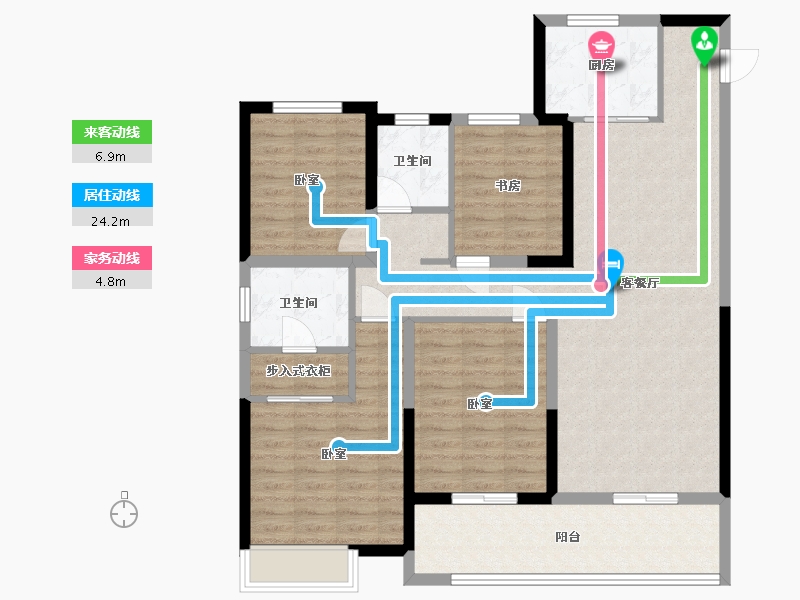 江苏省-无锡市-世茂璀璨蠡湖湾-110.01-户型库-动静线