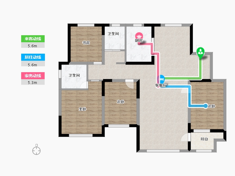 山东省-潍坊市-高创桃源-120.10-户型库-动静线