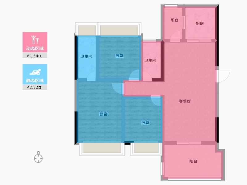 广东省-湛江市-奥园悦时代-92.00-户型库-动静分区