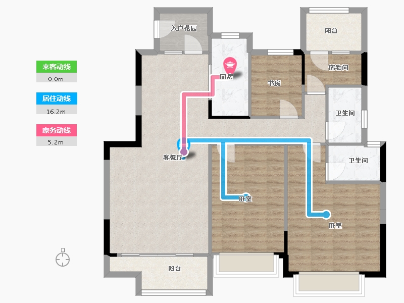 河南省-许昌市-许昌雅居乐国际花园-108.00-户型库-动静线