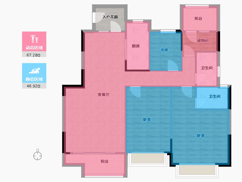 河南省-许昌市-许昌雅居乐国际花园-108.00-户型库-动静分区