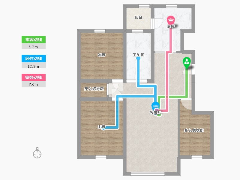 吉林省-长春市-恒泰郡城-81.52-户型库-动静线