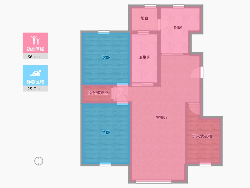 吉林省-长春市-恒泰郡城-81.52-户型库-动静分区