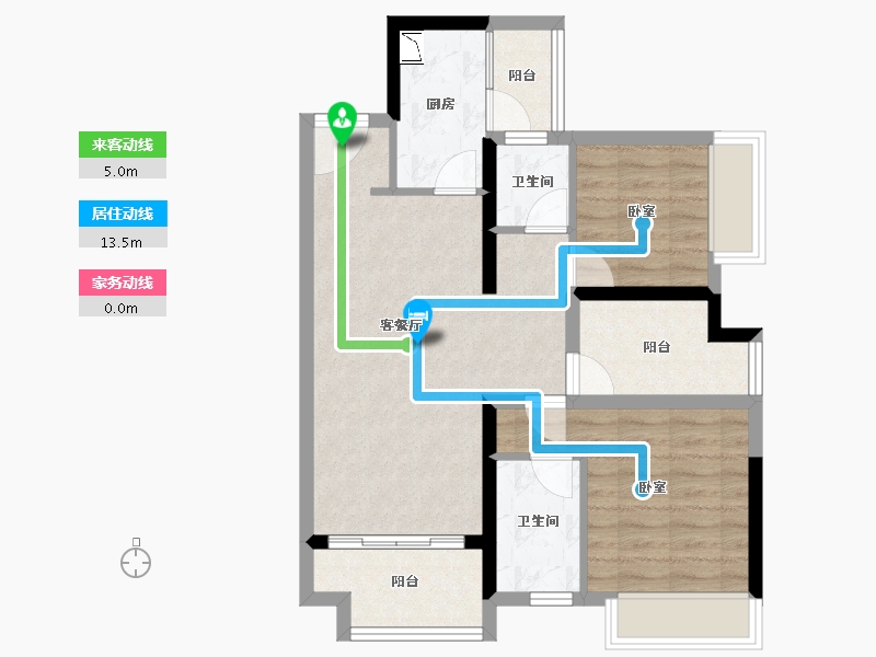 广东省-广州市-新城招商誉府-69.49-户型库-动静线