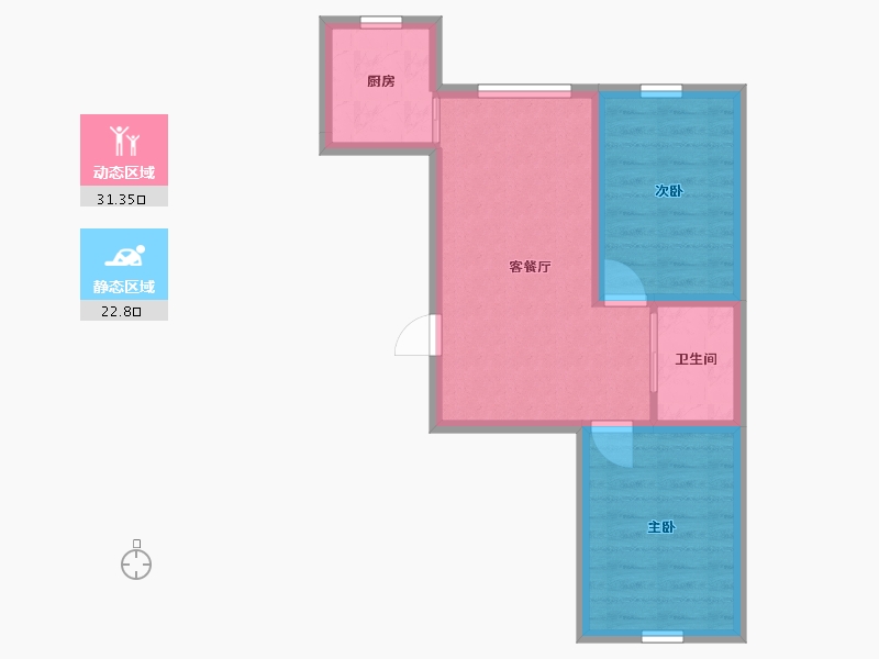 吉林省-长春市-恒泰郡城-47.81-户型库-动静分区