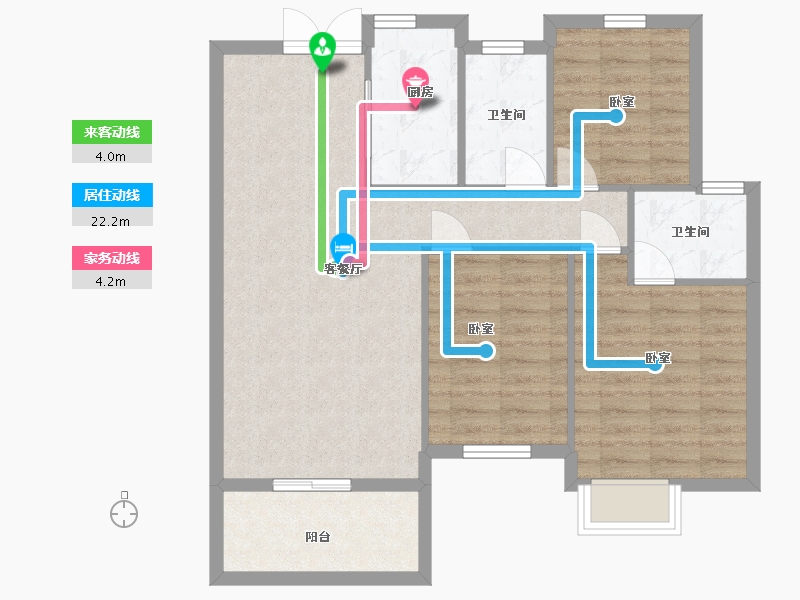 湖北省-孝感市-汉川公园新城二期-83.03-户型库-动静线