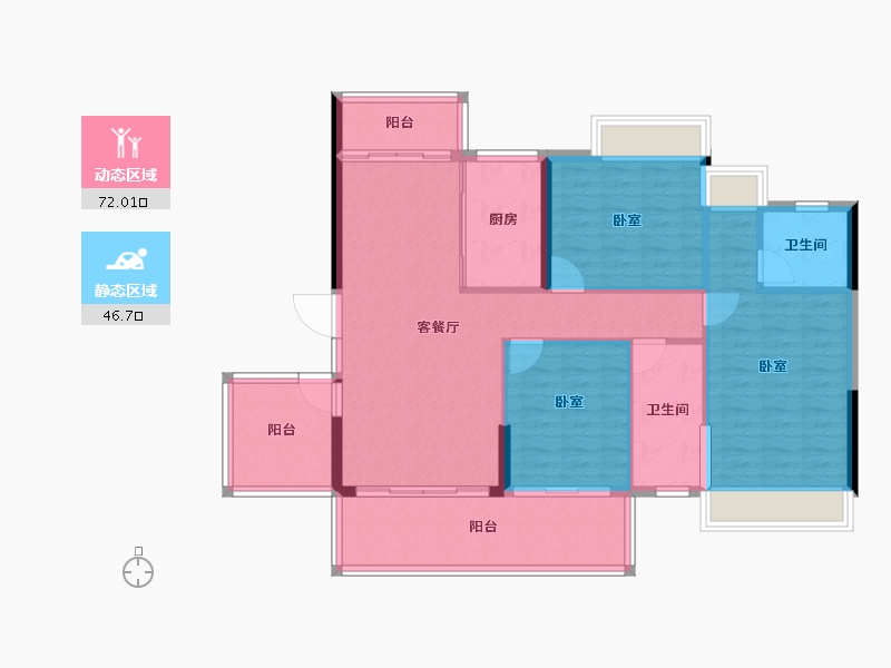 广东省-湛江市-荣业德信嘉园-108.07-户型库-动静分区