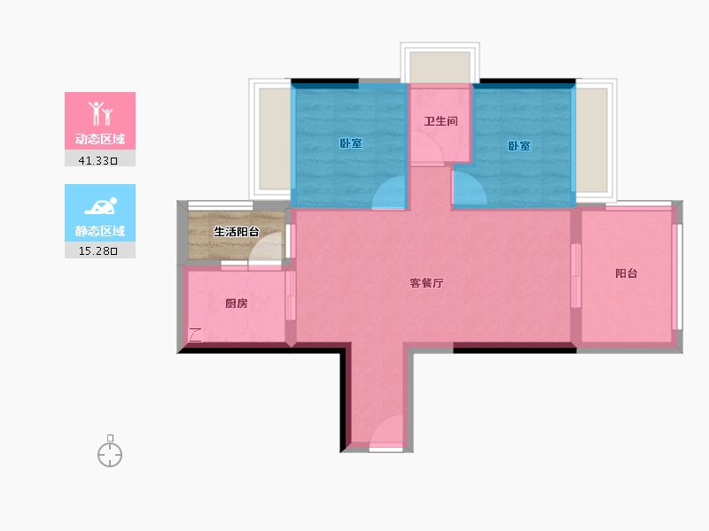 广东省-湛江市-汇泉·盛景名苑-53.16-户型库-动静分区