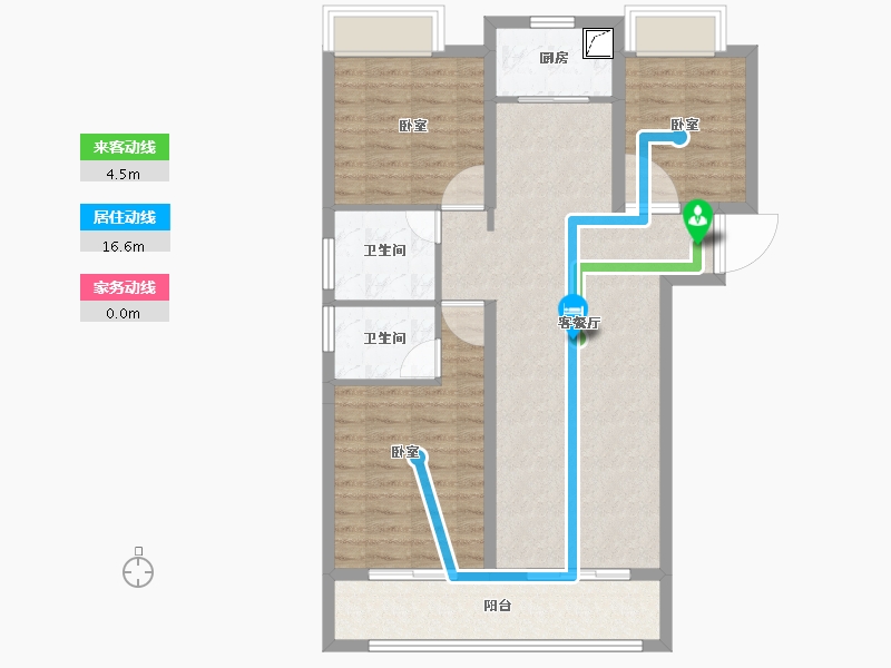 湖北省-武汉市-南德上林公馆-87.68-户型库-动静线