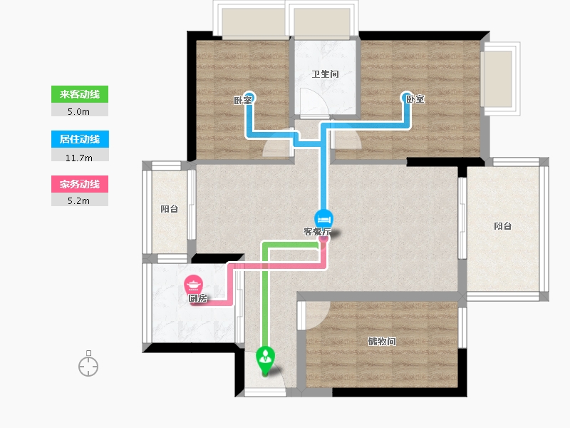 广东省-湛江市-博达天禧-75.73-户型库-动静线