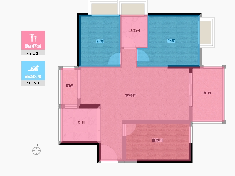 广东省-湛江市-博达天禧-75.73-户型库-动静分区