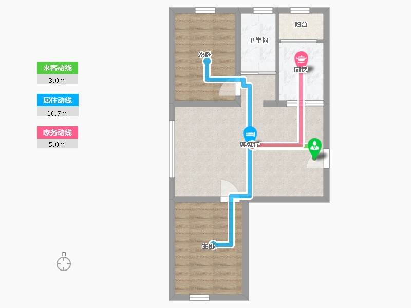 吉林省-长春市-恒泰郡城-53.97-户型库-动静线