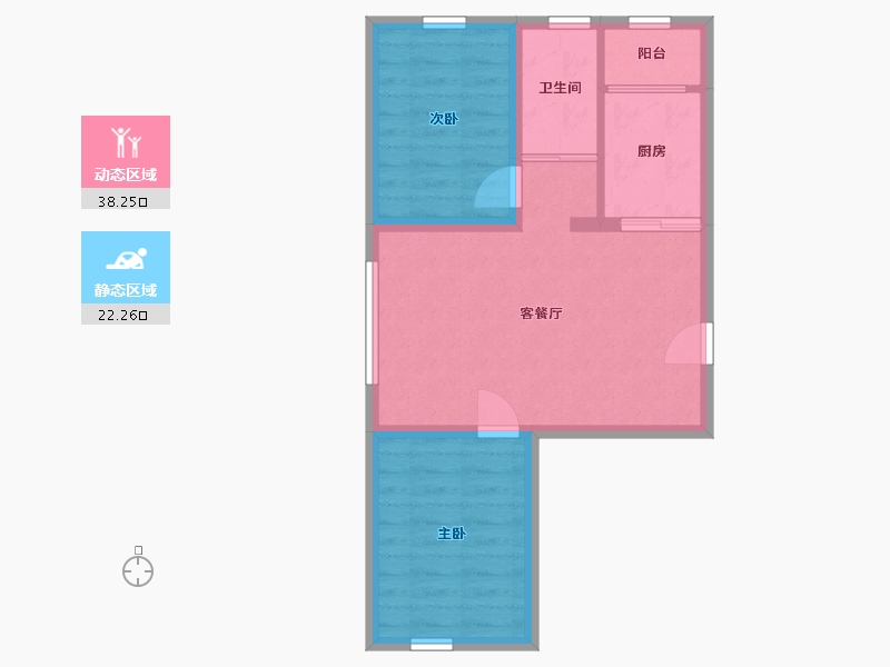 吉林省-长春市-恒泰郡城-53.97-户型库-动静分区