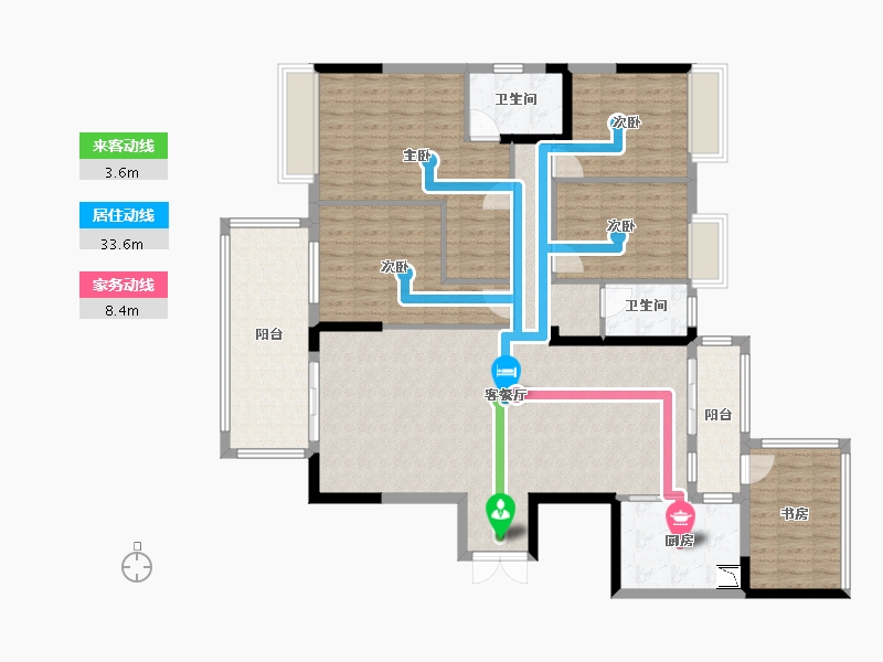 广西壮族自治区-南宁市-华润二十四城-144.79-户型库-动静线