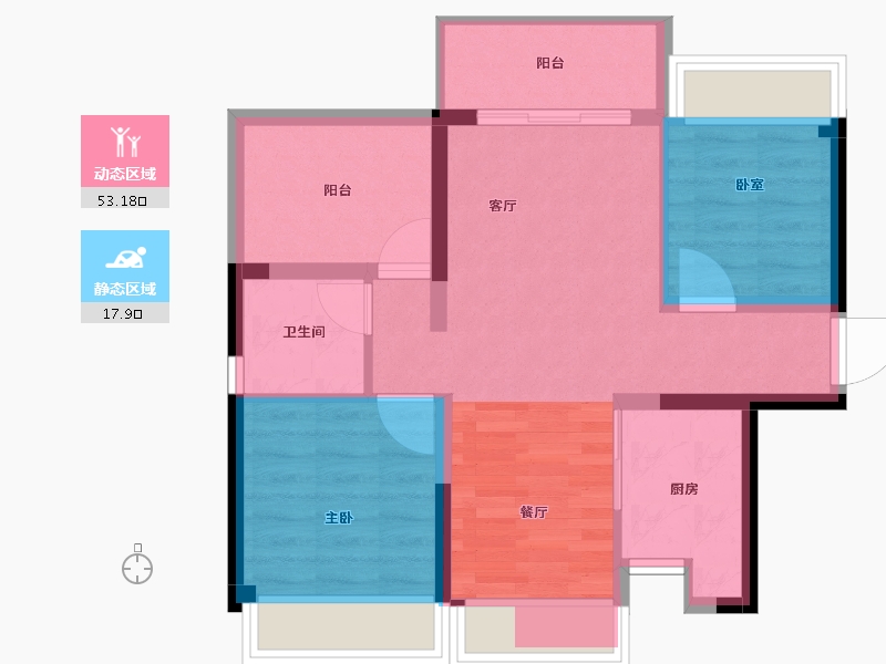 广东省-惠州市-雅晟轩-62.24-户型库-动静分区