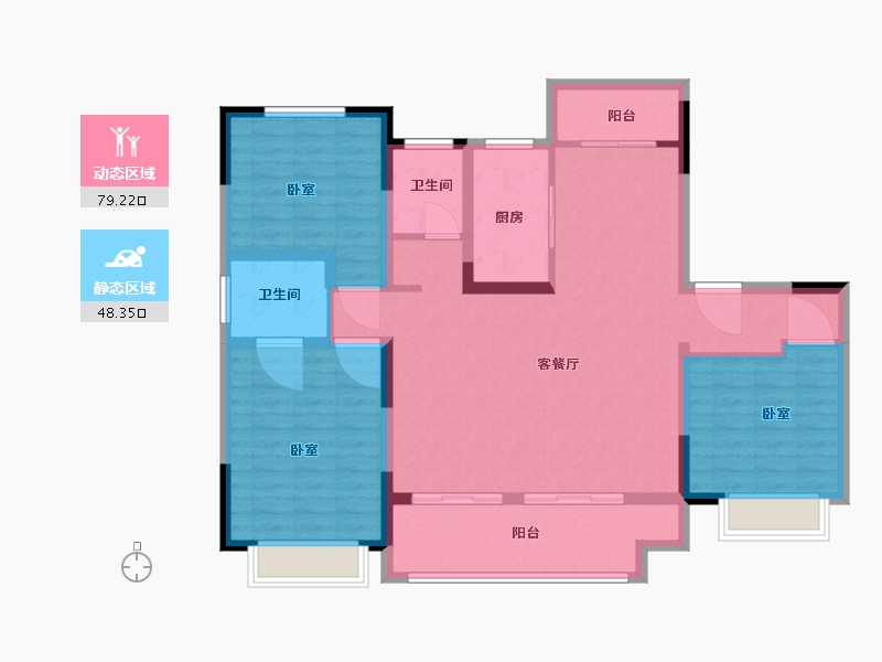 河南省-许昌市-万象三期水岸香郡-115.00-户型库-动静分区