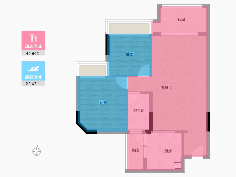 广东省-广州市-嘉霖聚和尊悦台-62.23-户型库-动静分区