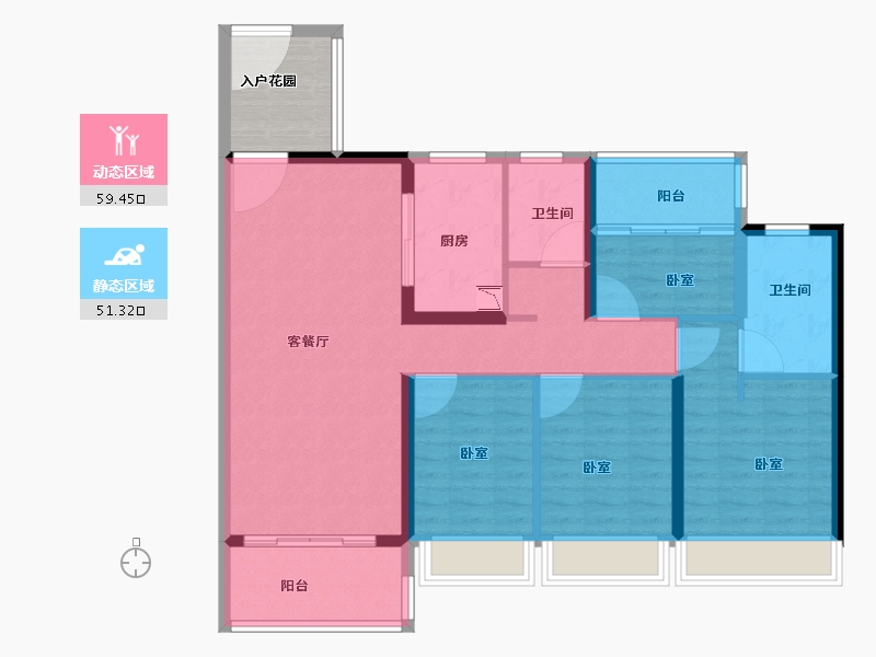 广东省-广州市-合生中央城-105.01-户型库-动静分区