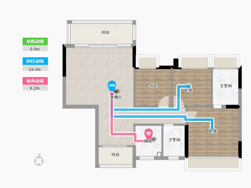 广东省-梅州市-建达欣悦国际-89.44-户型库-动静线