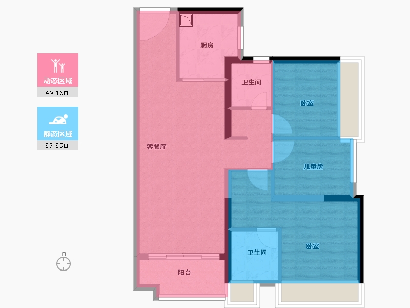 广东省-广州市-星汇城-74.99-户型库-动静分区