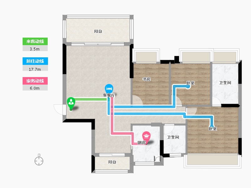 广东省-梅州市-建达欣悦国际-93.07-户型库-动静线