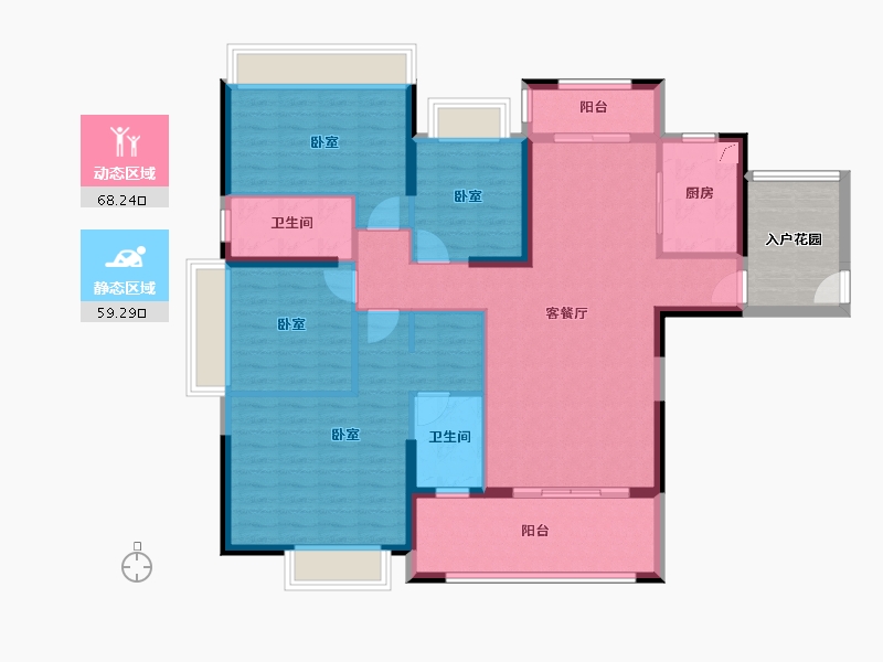 广东省-惠州市-铂金广场-121.74-户型库-动静分区