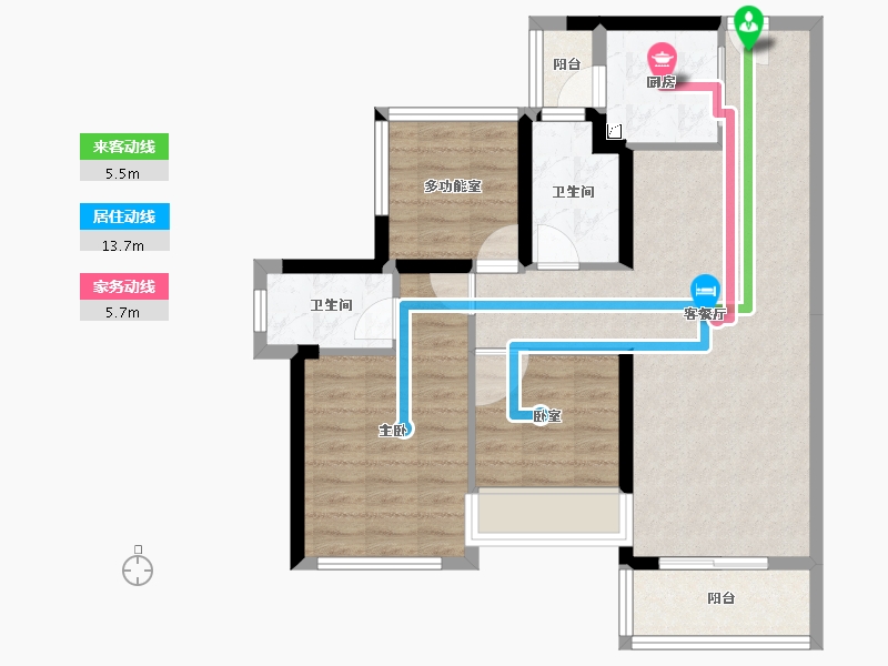 广东省-肇庆市-龙光玖龙山-75.00-户型库-动静线