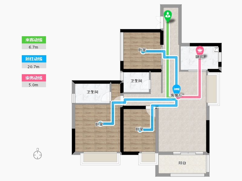 湖北省-孝感市-城际温哥华-94.35-户型库-动静线